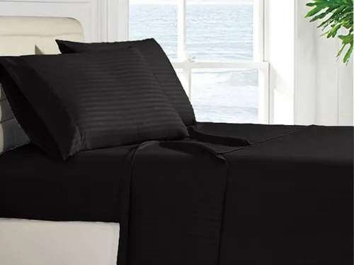 Vista 2 de RV Twin - Juego de sábanas de 28 x 75 pulgadas, 400 hilos, 100% algodón egipcio suave hecho para caravanas, caravanas, barcos y autocaravanas Rayas