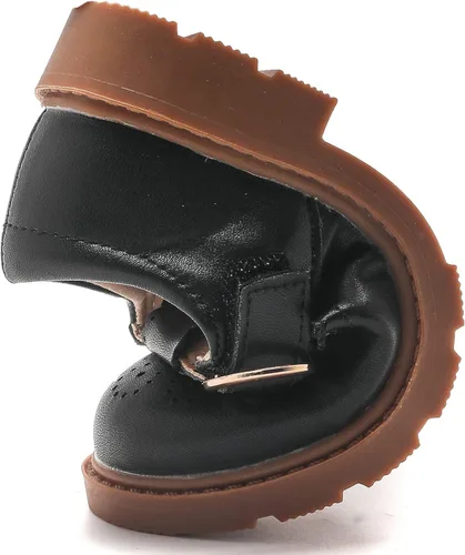 Vista 6 de kkdom Mary Jane - Zapatos planos de vestir con correa para niñas, zapatos escolares para bodas, fiestas (niños pequeñosniños grandes)