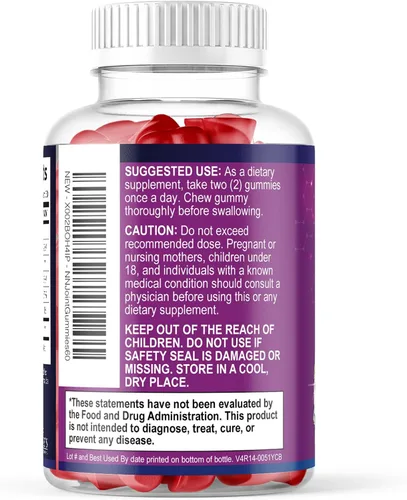 Vista 8 de Gomitas de apoyo articular – Glucosamina Plus Vitamina E Suplemento de apoyo articular de la naturaleza para molestias ocasionales para espalda