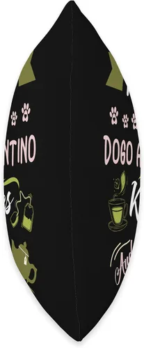 Vista 2 de Dogo Argentino Mom Tea Lover Throw Pillow