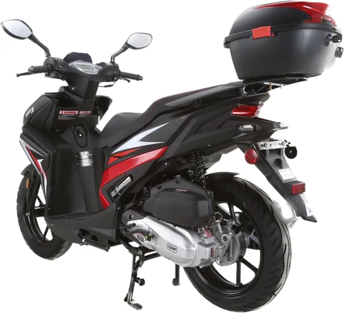 Vista 6 de HHH SPIDER 200 EFI Motocicleta de calle para adultos, scooter de 200cc totalmente automática de lujo para adultos (ROJO)