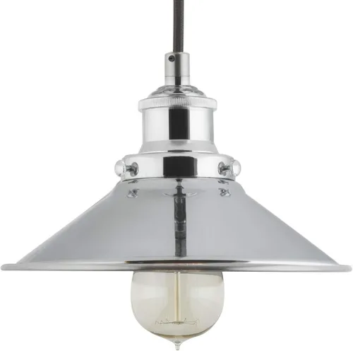 Vista 11 de Linea di Liara LL-P407 lámpara de techo industrial Andante, aplique de un foco con pantalla de metal y cable, con cubierta de 5 pulgadas, diseño