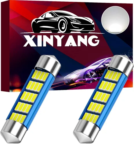 Vista 12 de XINYANG 2 piezas Bombilla LED festoon 578 para auto de 41mm 42mm 1.65 pulgadas, bombilla 211-2 extremadamente brillante, 20 chipsets SMD 4014, libre