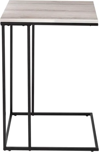 Vista 5 de Honey-Can-Do Mesa auxiliar cuadrada C, natural TBL-09252 negro