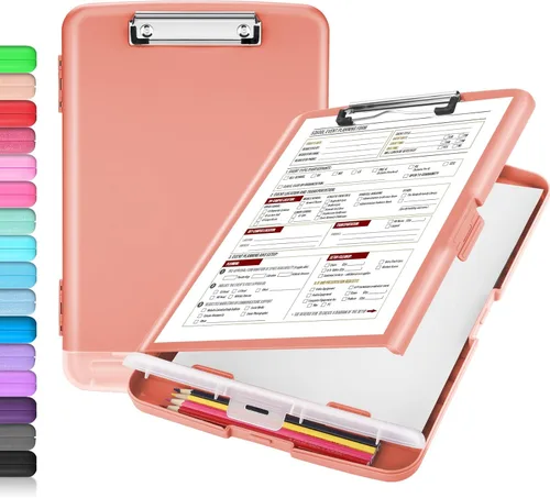 Vista 26 de Sooez - Sujetapapeles de documentos clínicos con almacenamiento, sujetapapeles de plástico resistente, de alta capacidad, con soporte para bolígrafo