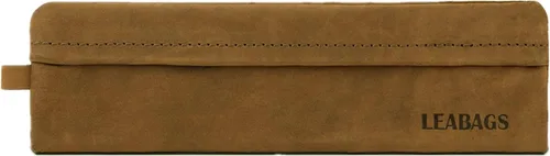 Vista 9 de LEABAGS Estuche de cuero para lápices, Negro, Grande, Vintage