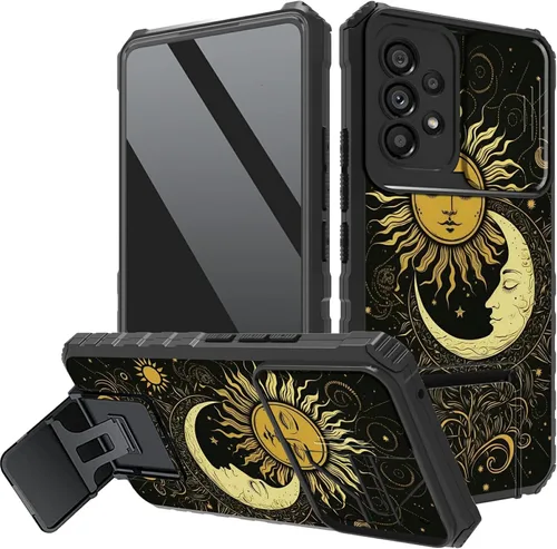 Vista 18 de Funda protectora para cámara Samsung Galaxy A14 5G, resistente y resistente con protección deslizante para lente deslizante, soporte integrado