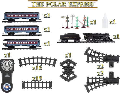 Vista 7 de Lionel El Expreso Polar Juego de Tren Batería Escala O con Control Remoto, Locomotora, Vagones de Tren y Pista con Sonidos Auténticos de Tren, Luces
