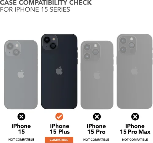 Vista 6 de Rokform - Funda para iPhone 15 Plus, Clear Eagle 3 Series, funda magnética dual para iPhone, armadura delgada probada contra caídas (transparente)