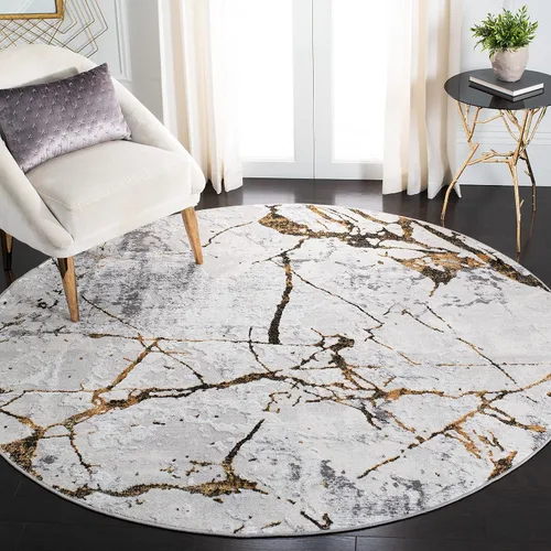 Vista 16 de SAFAVIEH Amelia Collection - Alfombra decorativa de 2 x 4 pies, gris y negro, diseño abstracto moderno, no desprende pelusa y de fácil cuidado