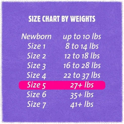 Vista 2 de Cuties Complete Care - Pañal para bebé, talla 5, más de 27 libras, CDB005, 25