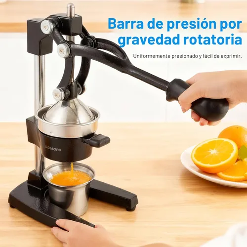 Vista 5 de [Usado] Exprimidor manual de hierro fundido, exprimidor de cítricos a mano, exprimidor de limón naranja, exprimidor manual resistente, grado