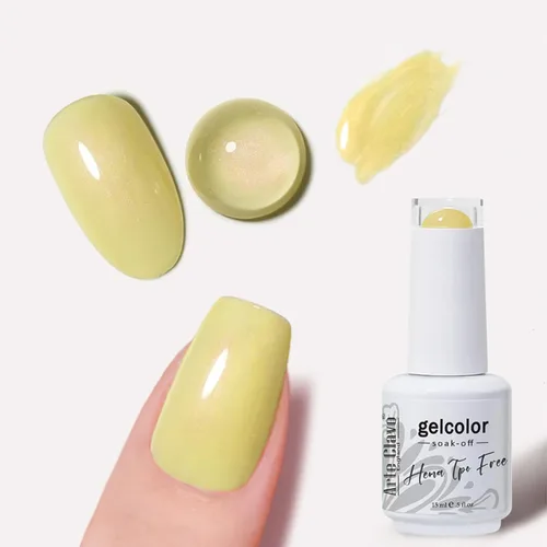 Vista 42 de Arte Clavo Pearlescent Nude Gel Nail Polish 15ml - HEMA Free Soak off UV LED Nail Gel for Manicure, DIY Nail Art, Home Salon Use 11029