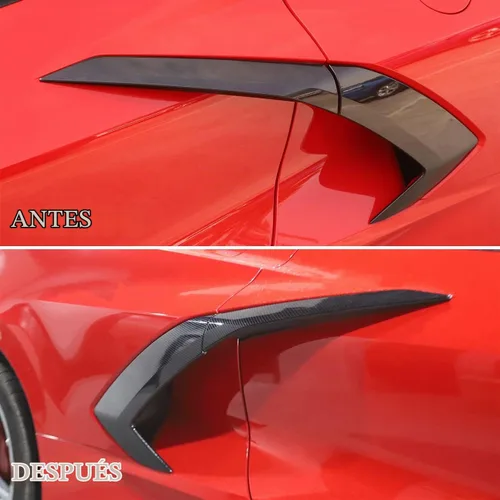 Vista 5 de crosselec Cubierta de salida de aire lateral de cuerpo exterior de fibra de carbono para Chevrolet Corvette C8 2020-2025