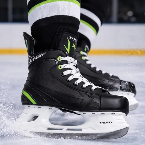 Vista 2 de TronX Stryker 3.0 Patines de Hockey sobre Hielo para Adultos Senior, Hombres, Mujeres, Junior y Niños, Nuevo