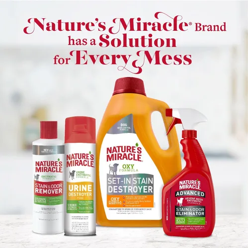 Vista 6 de Nature's Miracle Gato eliminador avanzado de manchas y olores, para desastres severos de gatos