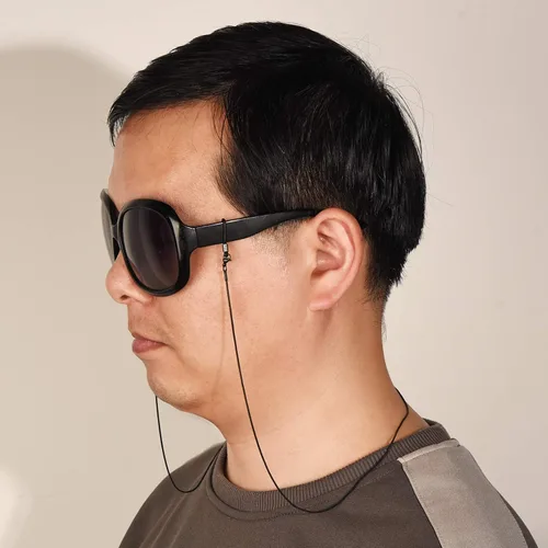 Vista 8 de Jmkcoz Cadena Portagafas de Acero Inoxidable 80cm Cadena Collar para Gafas Negro