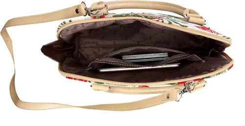 Vista 7 de Signare Tapiz de mano y bolso de hombro para mujer, bolso cruzado de moda para mujer, bolso de cartera para mujeres, niñas y adolescentes
