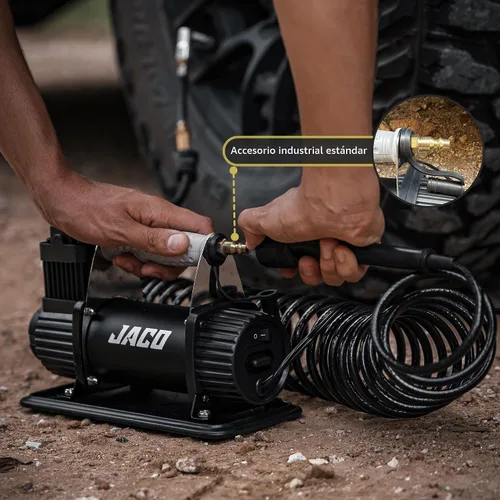 Vista 5 de JACO 4X4 TrailPro - Compresor de aire portátil resistente, 3.5 CFM (12V/33A) Kit de inflado de neumáticos On x Off Road