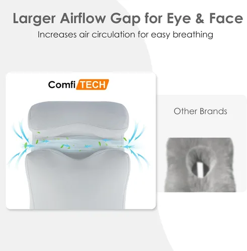 Vista 3 de Comfitech Almohada propensa de masaje boca abajo con mayor espacio de flujo de aire para dormir, dormir boca abajo con espuma viscoelástica y funda