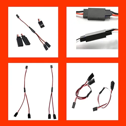 Vista 7 de Skrnrhrery Cable adaptador servo Y, 10 piezas 11.8 in conector servo Y y 30 piezas de cable de extensión servo clip de conector de seguridad
