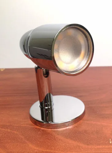 Vista 3 de Pactrade Marine Acento LED cromado latón luz de lectura barco marino 2W 52 lúmenes