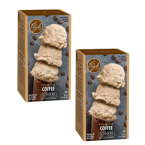 Vista 8 de Triple Scoop - Pastel de cumpleaños prémium (2) mezcla de helado para hacer helados. Simple, fácil, delicioso. De mezcla gourmet a máquina en 5