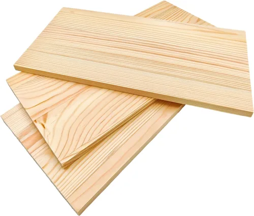 Vista 13 de 4 tableros rectangulares de madera sin terminar para manualidades, bloques de madera de corte en blanco de 8 x 6 x 0.8 pulgadas para tallar madera