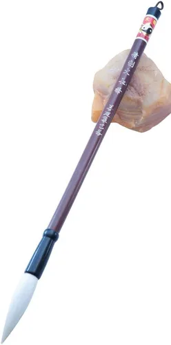 Vista 7 de Easyou Hu Brush Cepillo chino para caligrafía y dibujo Sumi puro pelo de cabra fino 1pcs D 0.4 in L: 2.0 in FGYLR