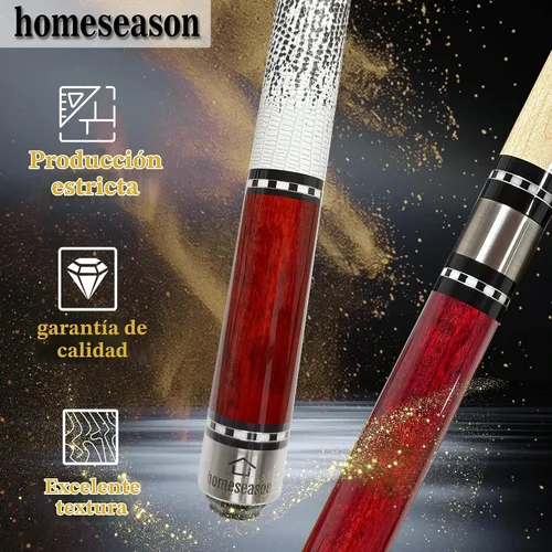 Vista 3 de HomeSeason 58in Pool Cue Stick Canadian Maple Wood 13mm Tip - 18oz Perfect for Precision Play, Low Deflection Pool Cue for Enhanced Accuracy HS17-A