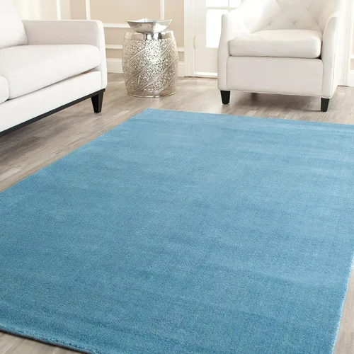 Vista 42 de SAFAVIEH Himalaya Collection - Alfombra decorativa, 2 x 3 pies, color azul, lana hecha a mano, ideal para zonas de alto tráfico en entrada, sala