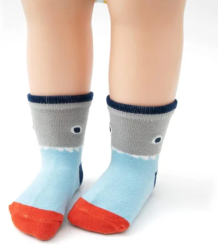 Vista 2 de Calcetines antideslizantes para bebé con agarres para niños y niñas