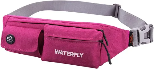 Vista 18 de WATERFLY Riñonera para Mujeres y Hombres Resistente al Agua Pequeña Bolsa de Cintura Delgada con 4 Bolsillos Bolsa Cruzada Ligera para el Pecho que