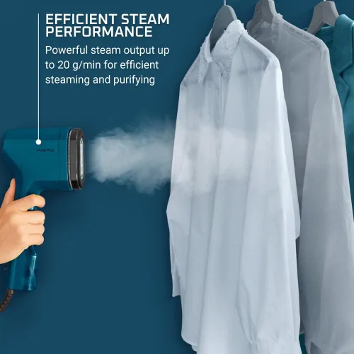 Vista 3 de Rowenta PurePop Vaporizador de Mano para Ropa 1.5 Libras Calentamiento de 15 Segundos, Capacidad de 2.3 Onzas 1150 Vatios Portátil, Planchado