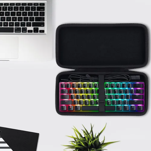 Vista 6 de co2CREA Estuche rígido de viaje para teclado Razer Huntsman Mini Gaming