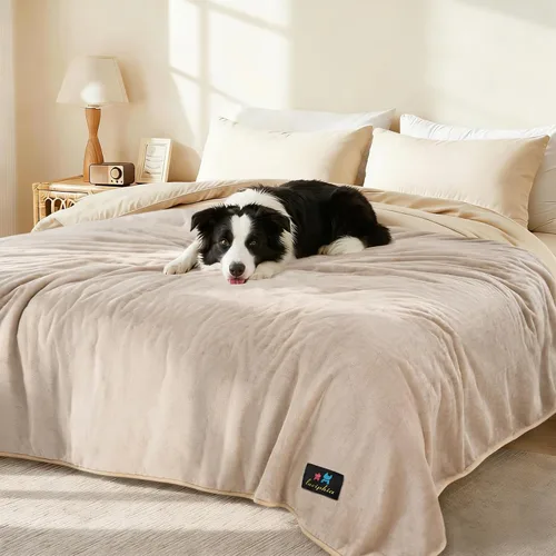 Vista 17 de Cobija impermeable para mascotas, a prueba de líquidos y orina, para sofá, cama, sillón, reversible, vellón, forro polar, protector de muebles