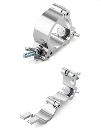 Vista 5 de QWORK Abrazadera de luz de escenario, paquete de 20 abrazaderas de iluminación de aleación de aluminio de alta resistencia de 2 pulgadas, capacidad
