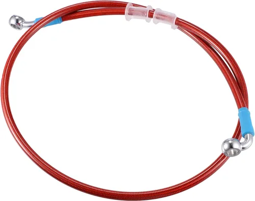 Vista 19 de X AUTOHAUX 31.5 in AN3 M10 Línea de freno hidráulico para coche, manguera de aceite, 28 ° 90 ° acero inoxidable para coche, motocicleta, motocross
