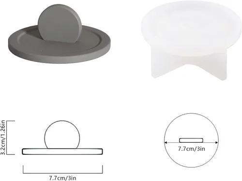 Vista 2 de Molde de silicona de tapa de cemento simple Molde cilíndrico de contenedor de vela de hormigón DIY recipiente de vela Herramienta de decoración