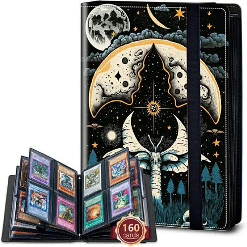 Vista 50 de Rossy Carpeta de tarjetas con 4 bolsillos, carpeta de tarjetas intercambiables, álbum de colección de tarjetas, para 160 tarjetas de carga lateral