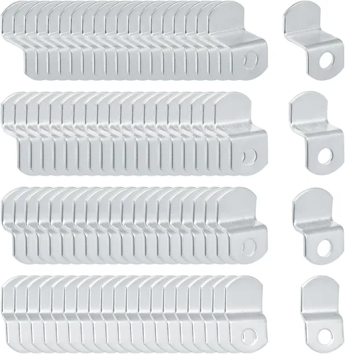 Vista 7 de 40 Clips de Lona Desplazados con Tornillos Clips de Metal Negro para Marco de Fotos Abrazaderas de Espejo Clips de Espejo Desplazados de Servicio