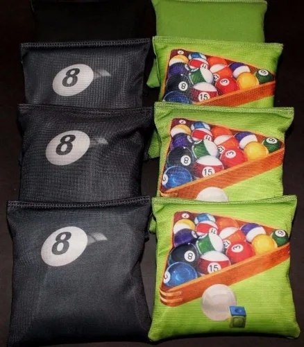 Vista 5 de Custom Shark Attack Submarine Set of 8 Regulation Cornhole Bags B40