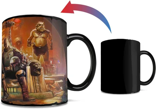 Vista 3 de Morphing Mugs Star Wars - The Book of Boba Fett - Un nuevo comienzo - Una taza sensible al calor de 16 onzas - Imagen completa revelada cuando se