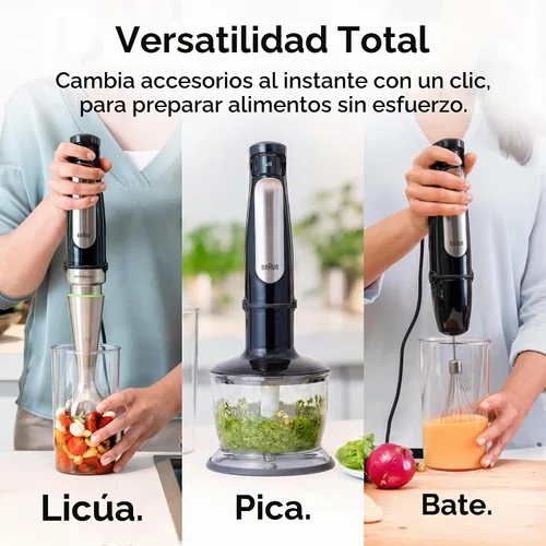 Vista 7 de Braun MultiQuick 7 - Batidora de inmersión 3 en 1 y procesador de alimentos