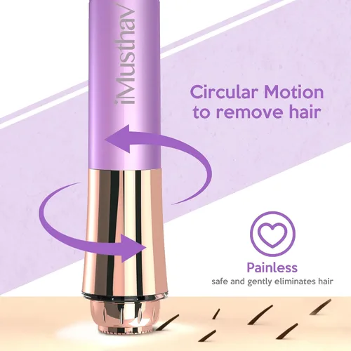 Vista 6 de Depilación facial para mujeres, removedor de vello facial eléctrico sin dolor e impecable, afeitadora facial y recortadora para labio superior