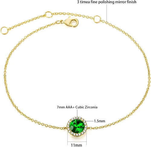 Vista 5 de TENGTENGFIT Juego de collar con dije de halo de circonita cúbica y aretes de tuerca joyería de cumpleaños aniversario día de la madre fiesta