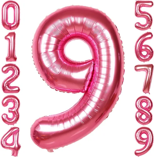 Vista 221 de Globos gigantes de números negros de 40 pulgadas, globos de aluminio de Mylar con helio para cumpleaños, globo número 0 para decoración de fiestas