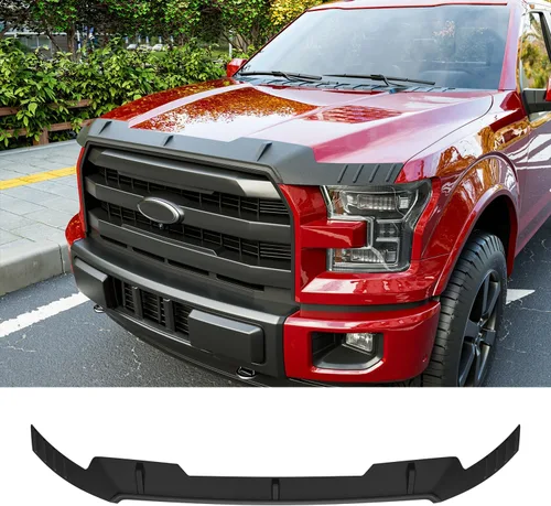 Vista 16 de powoq Deflector de Capó Compatible con Deflector de Capó de 2009-2018 Dodge RAM 1500 Protector de Capó de TPE de Reemplazo para 2009 2010 2011 2012