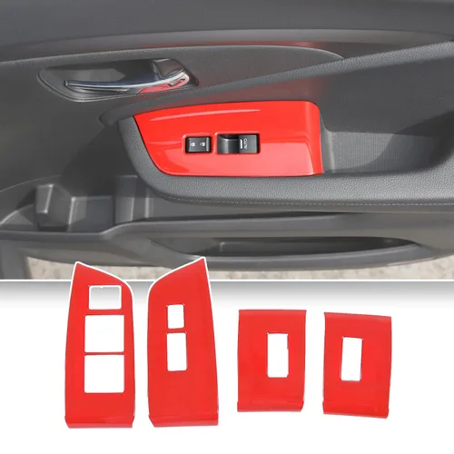 Vista 12 de Cubierta del panel del interruptor de elevación de ventana para Honda Pilot 2016-2022, accesorios para controlador de ventana, marco de puerta