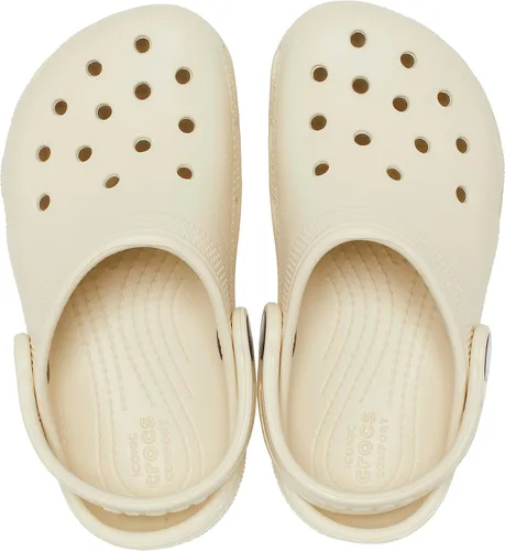 Vista 4 de Crocs Zuecos clásicos para niños, hueso, 5 EE. UU. unisex para niños pequeños